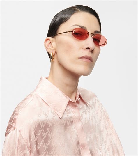 fendi semi rimless sunglasses|Fendi First Crystal .